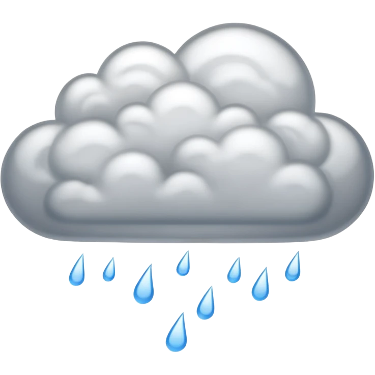 Rain Generator with a big cloud coming out of it like a smoke  emoji