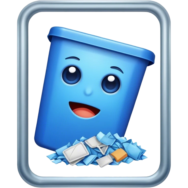 Blue aesthetic trash  emoji