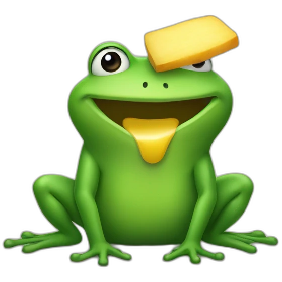 Grenouille qui mange une patate emoji