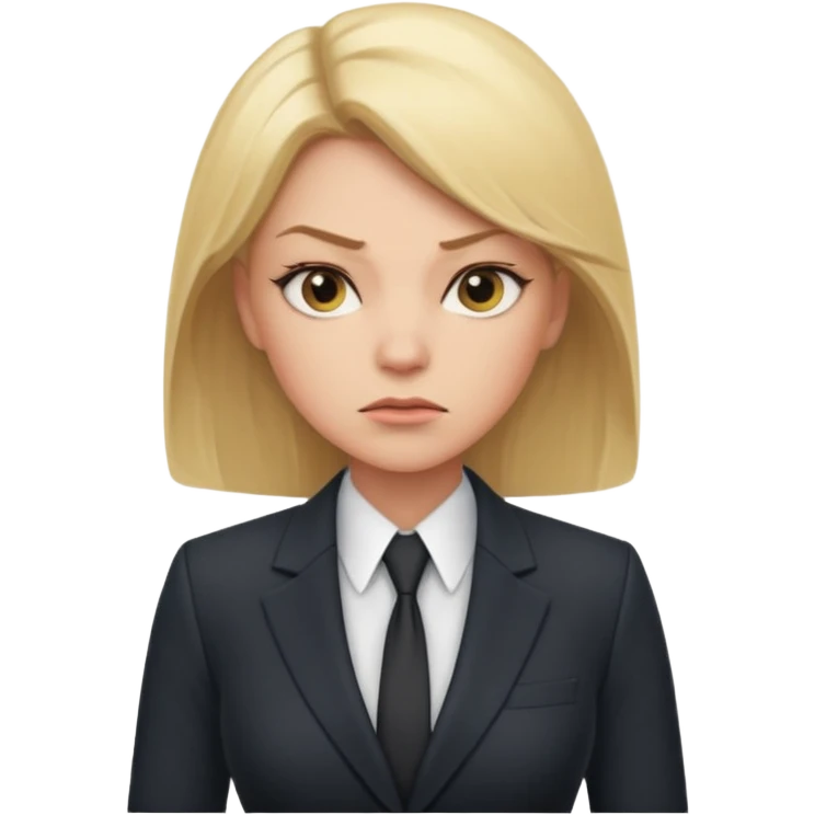 aggressive female boss in suit emoji