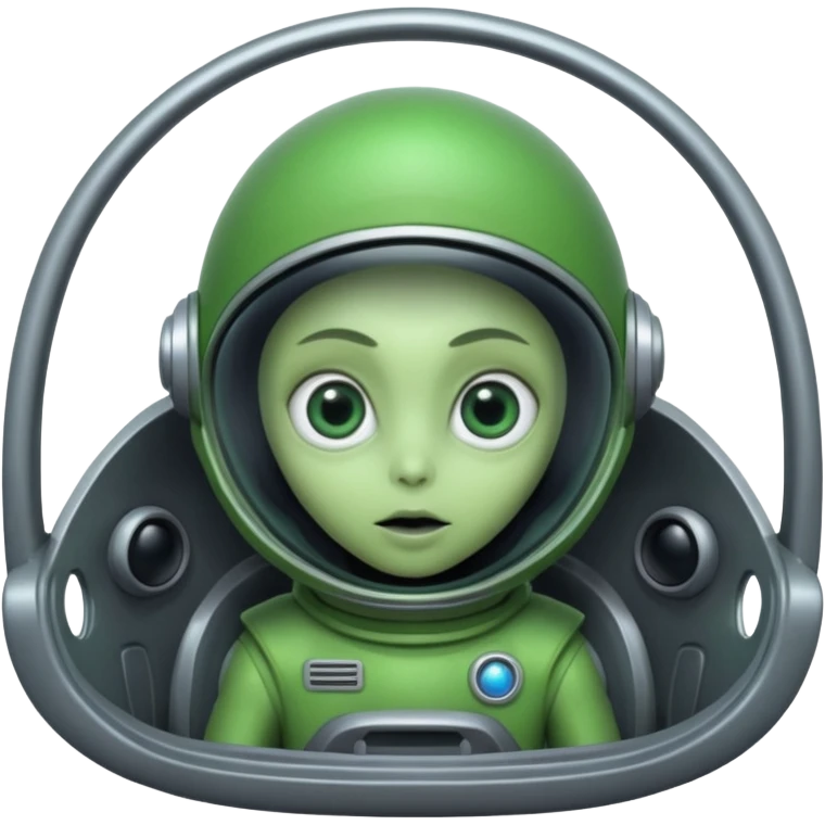 Make a alien in a nave  emoji