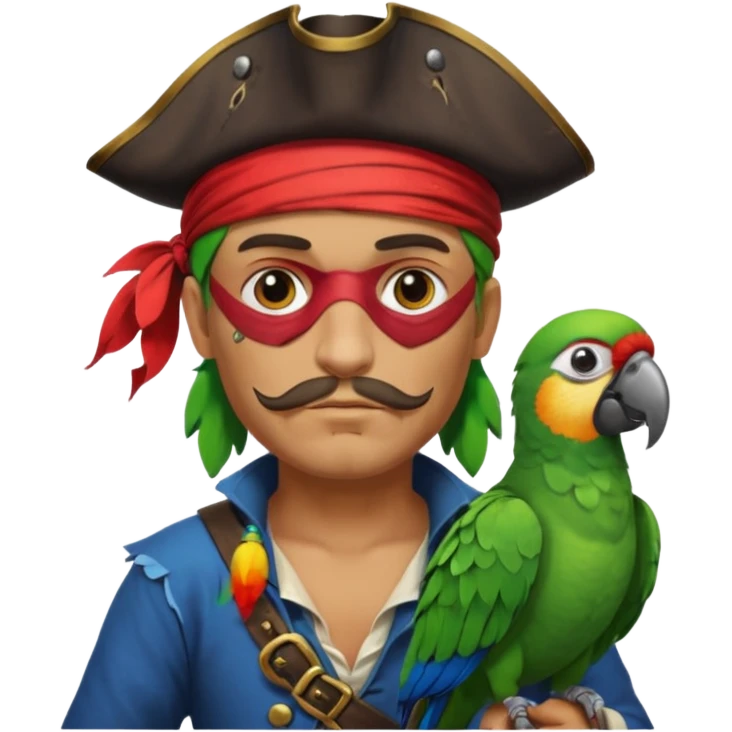 pirate and parrot emoji