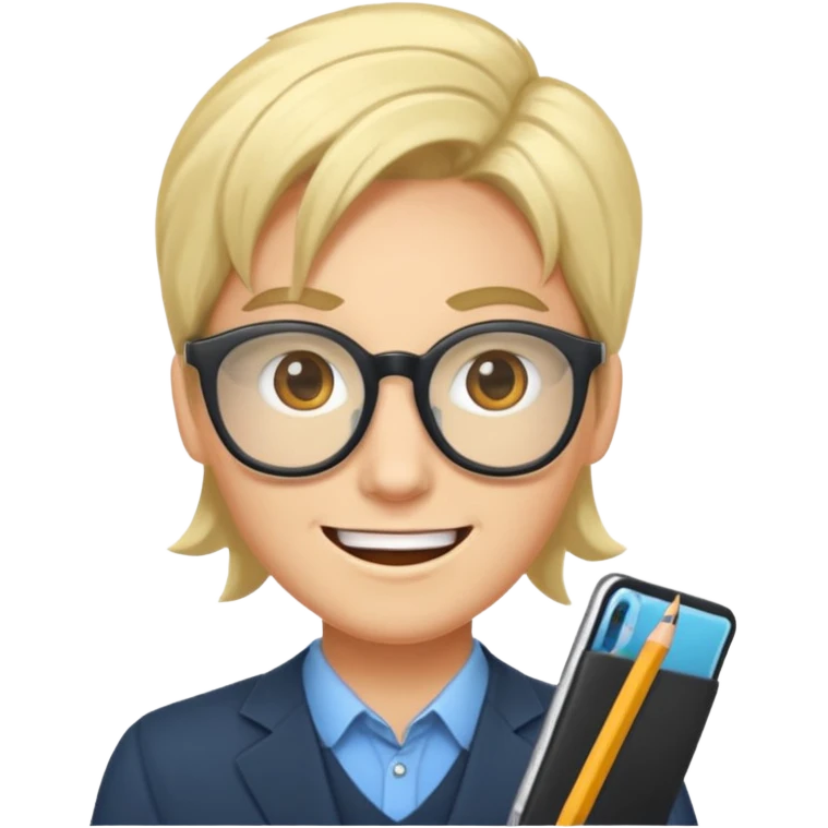 Crée-moi une image d'un passionné d'informatique, de type développeur d'applications Web emoji