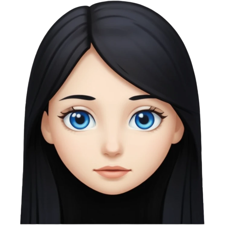 Girl with long black hair  emoji
