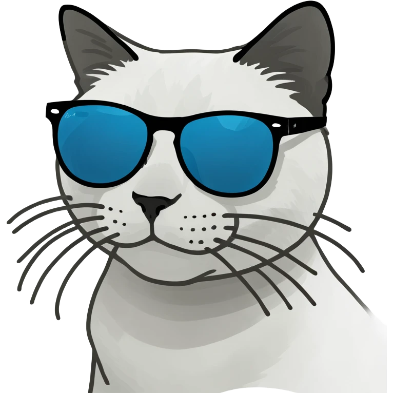 Cat with sunglasses emoji