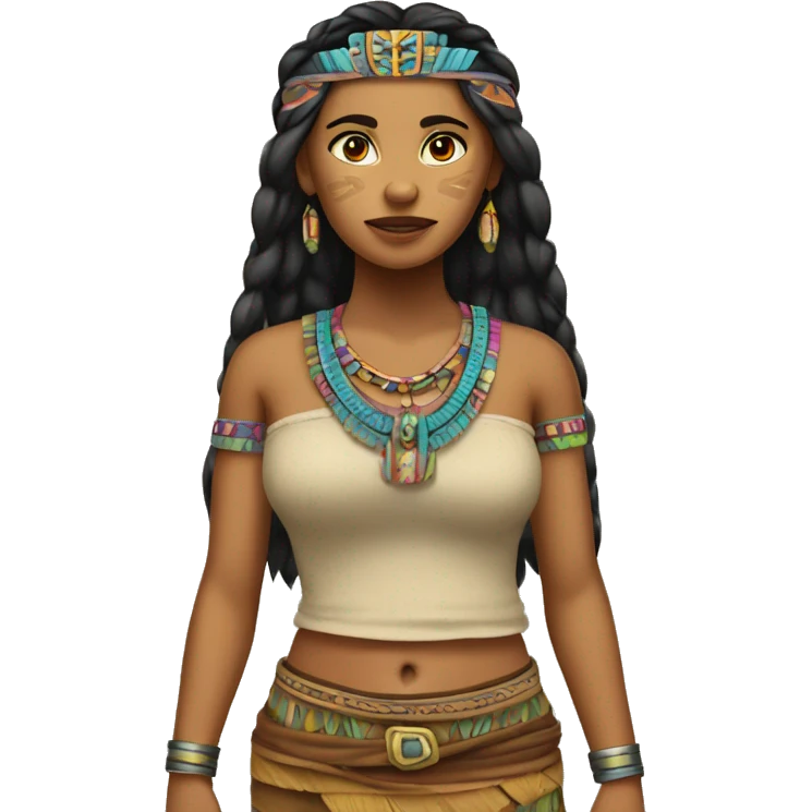 pretty 20-aged mayan girl,hates outfits emoji