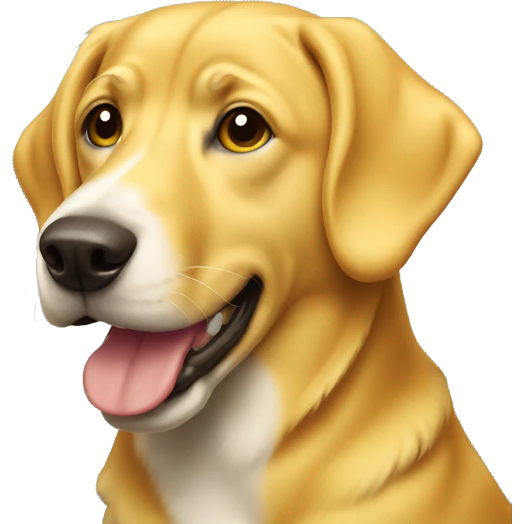 Yellow dog emoji