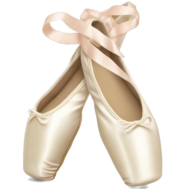 Ballet ivory pointe shoes  emoji
