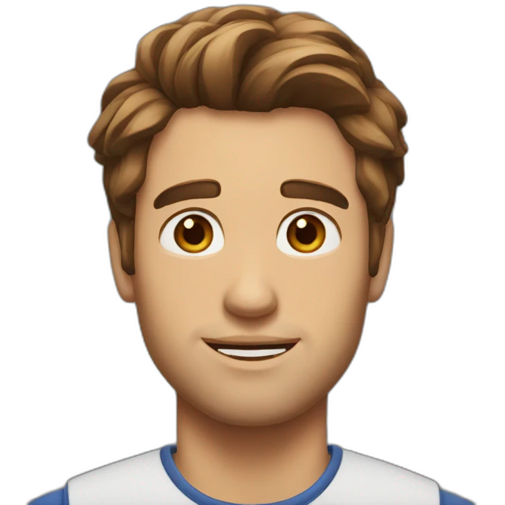Handsome 30 year old man with brown hair emoji