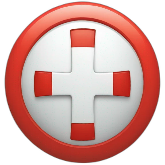 Red cross logo logistics emoji