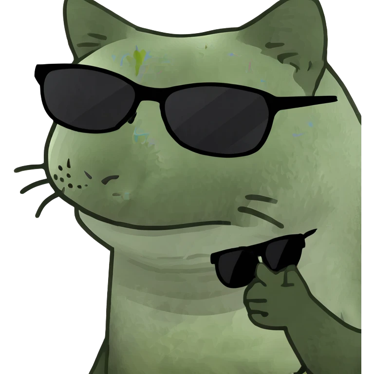 Cat with sunglasses emoji