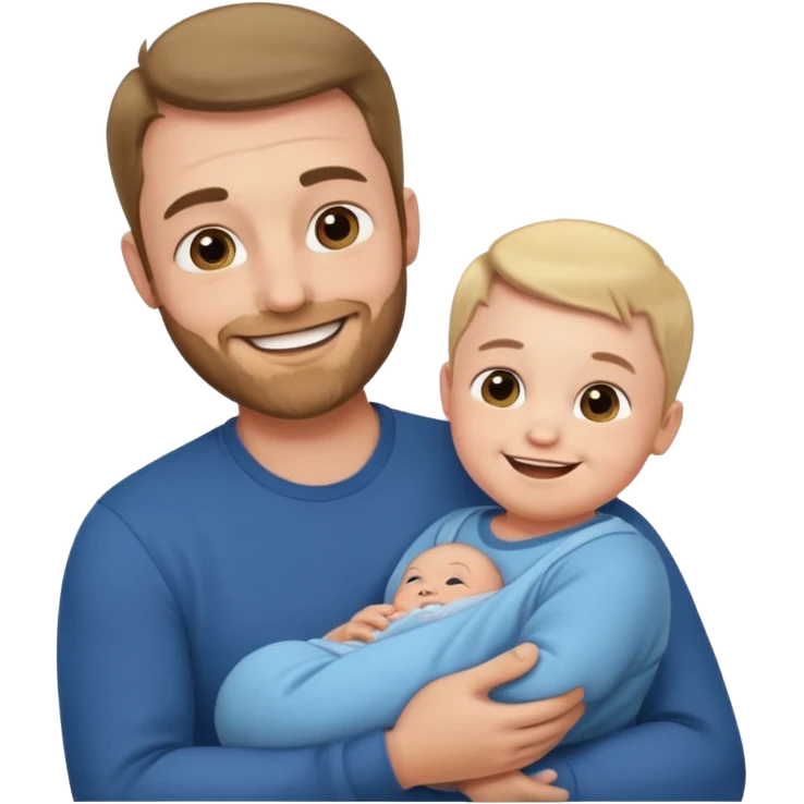 dad holding baby emoji