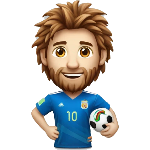 lionnel messi avec la coupe du monde emoji
