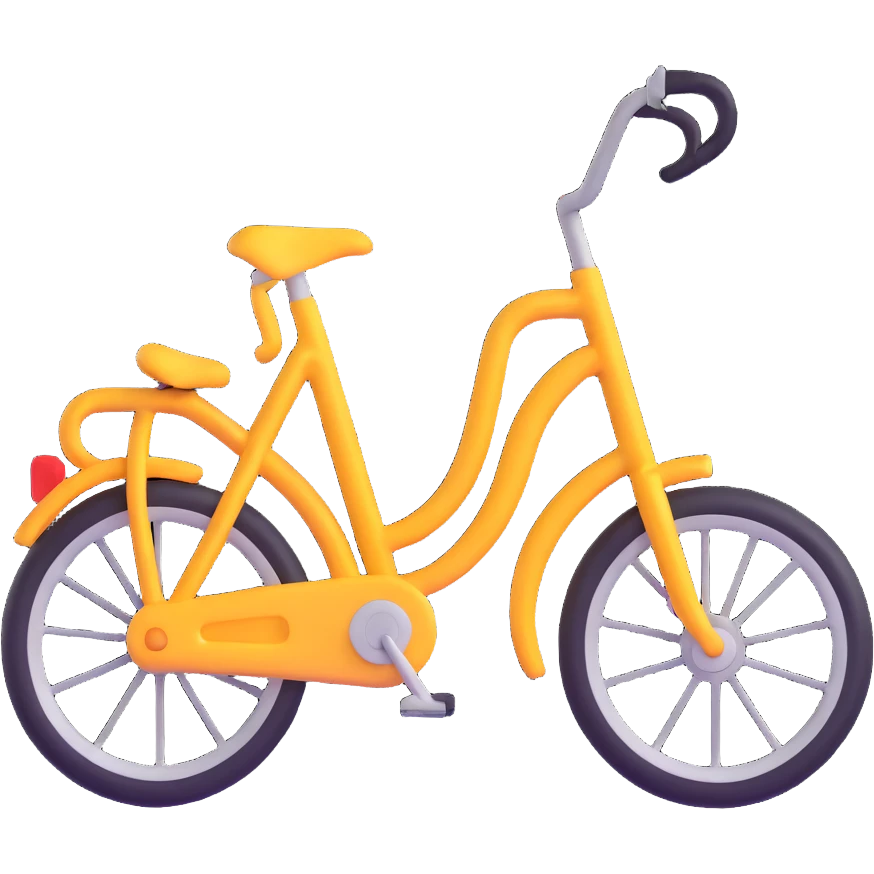 A 3D emoji of a bicycle emoji