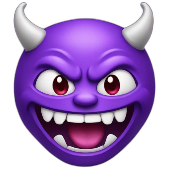 purple demon emoji laughing emoji