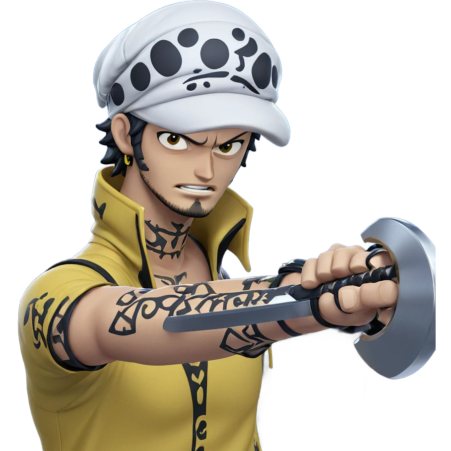 trafalgar law with sword emoji