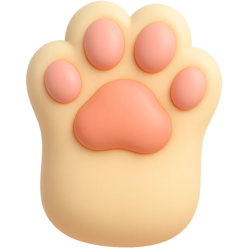 cat paw,remove background emoji