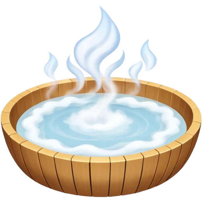 gentle wisps of white semi-transparent steam coming from a spa emoji