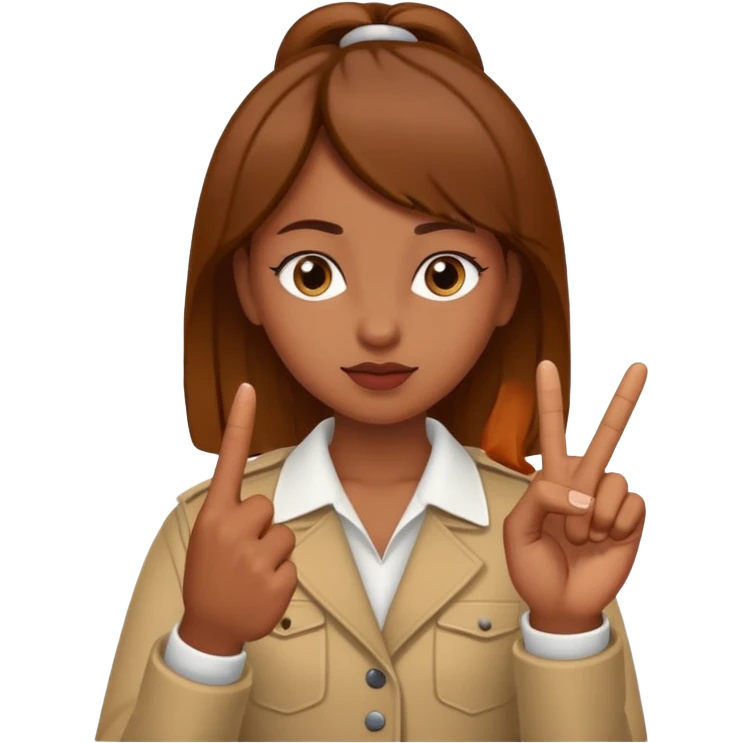 menina a fazer 🖕🏽 emoji