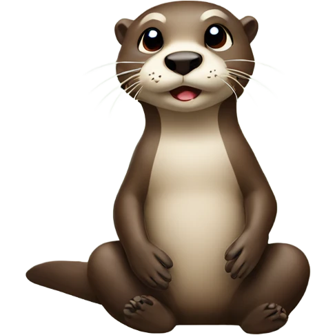 Confused sitting otter  emoji