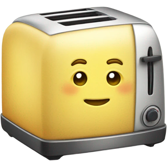 A toaster garnished with a lemon emoji