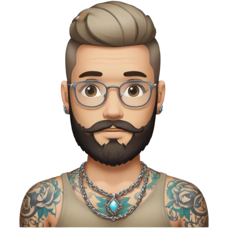 necklace hipster emoji