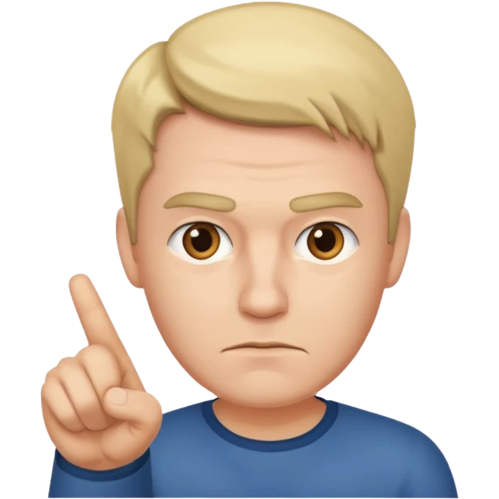 man pointing down emoji