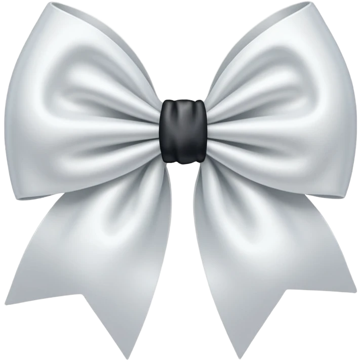 white satin bow emoji