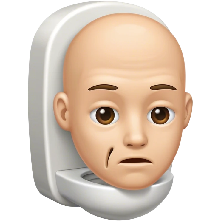 human head in a toilet or skibidi toilet emoji