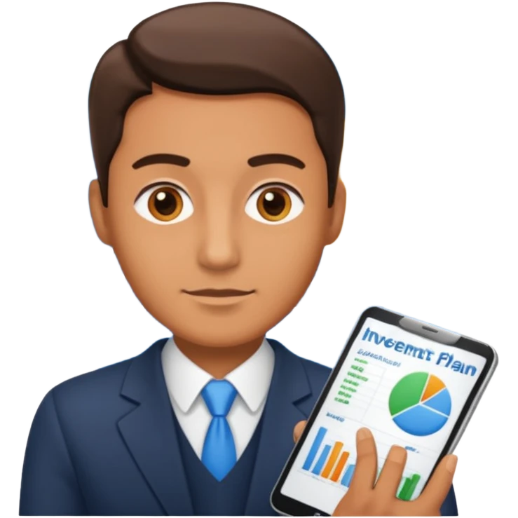 customized investment plan with man emoji