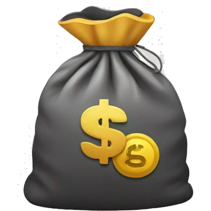 Small Pearson whit money bag  emoji