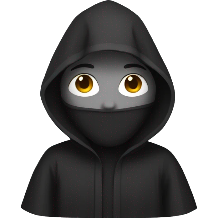 person with no face wearing blsck robe emoji