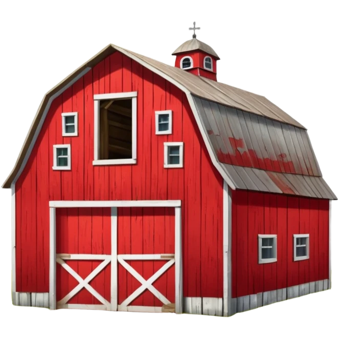 red barn emoji
