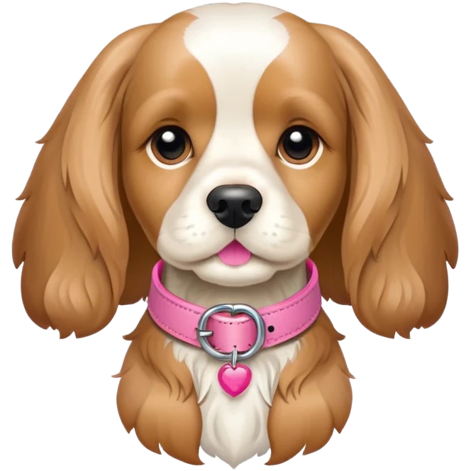 cocker spaniel with p emoji