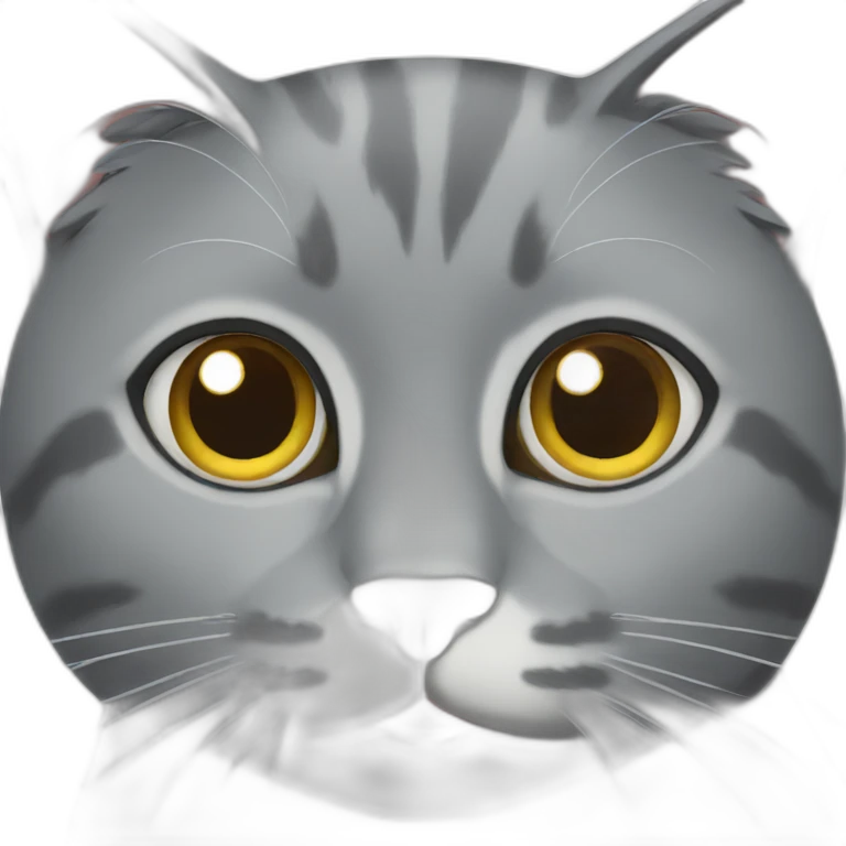 Gray cat emoji