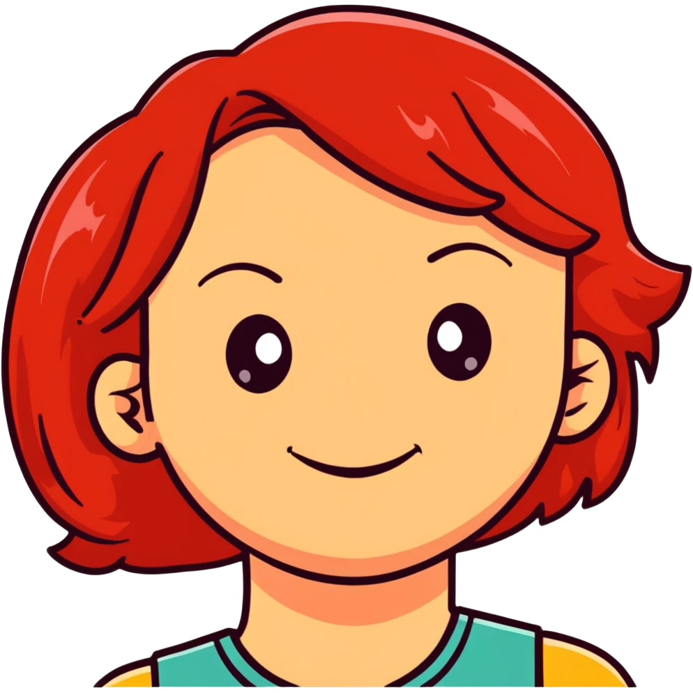redhead girl smiling happily emoji