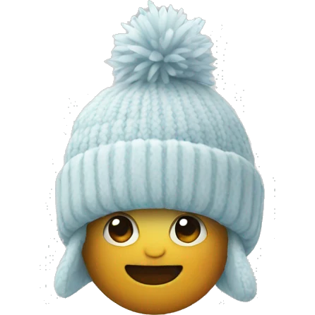 With winter hat emoji