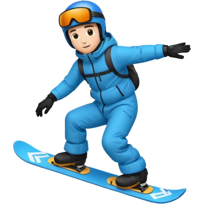 man snowboarding on snow emoji