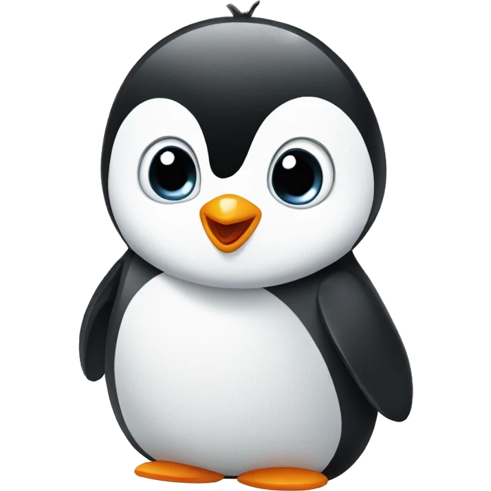 cute penguin, face only emoji