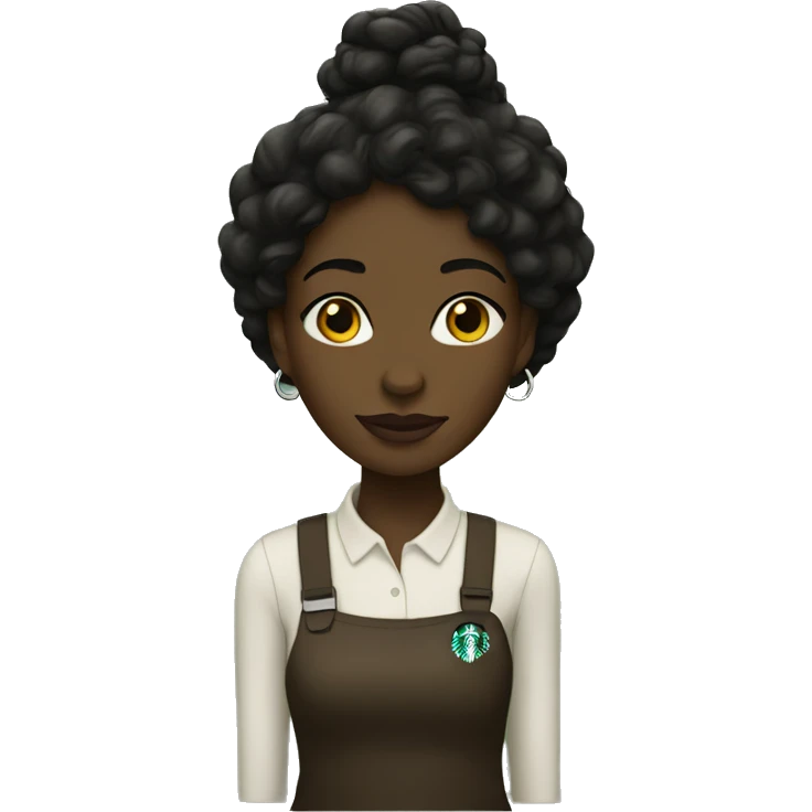 Black girl with Starbucks  emoji