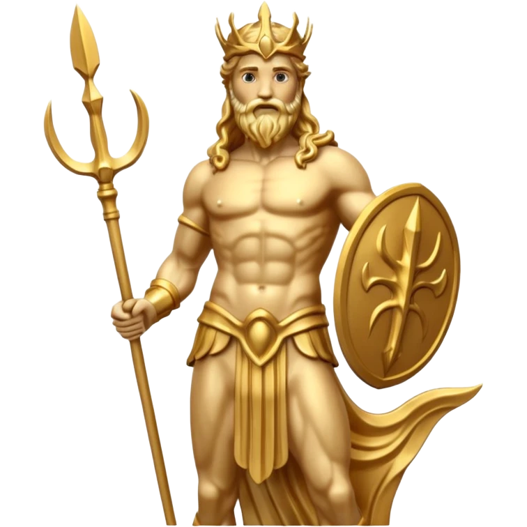 golden poseidon statue emoji