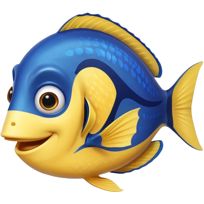 dory fish, front view emoji