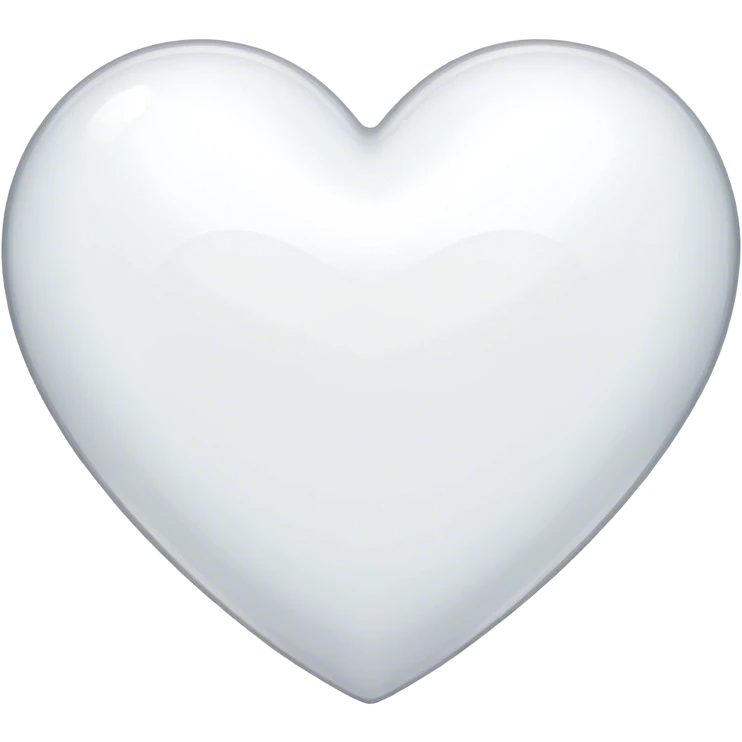 Shiny white heart emoji