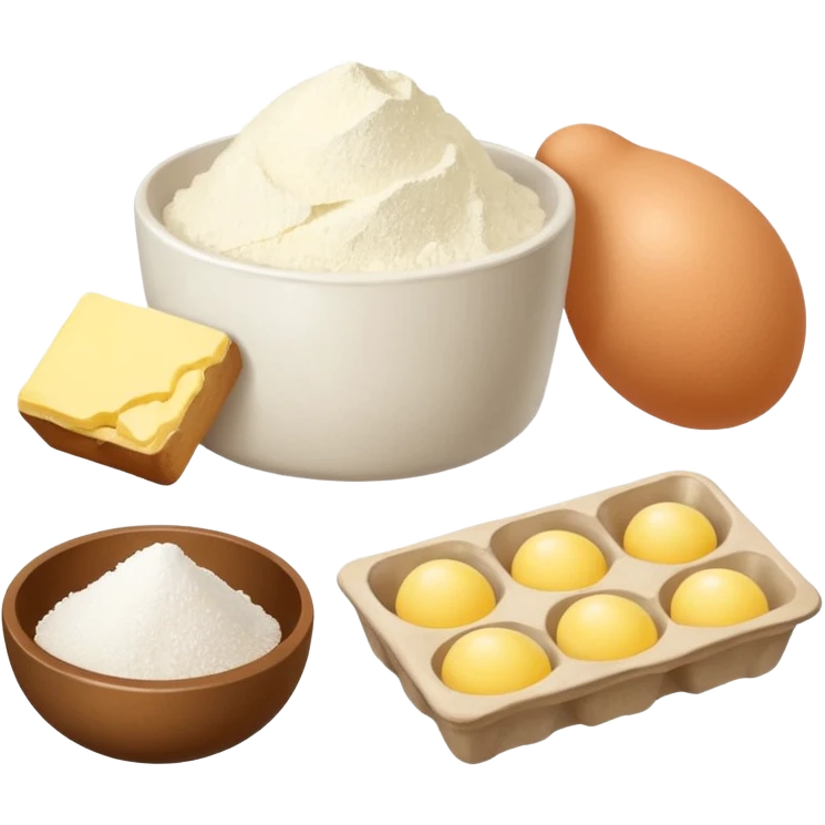 baking ingredients before preparation emoji