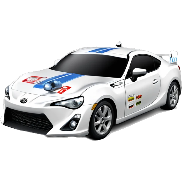 Radio Controlled Captain Rex themed 2013 Toyota 86 shaped like a Formula One race car with exposed turbine wheels  emoji
