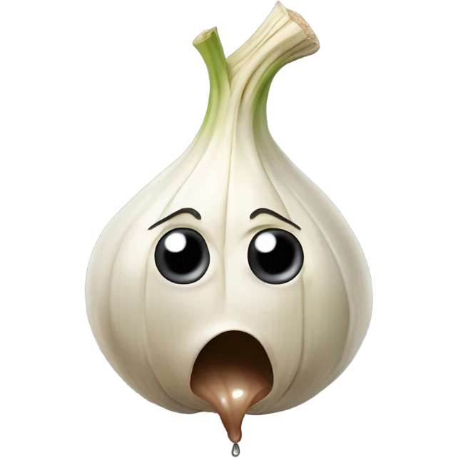 Crying garlic  emoji