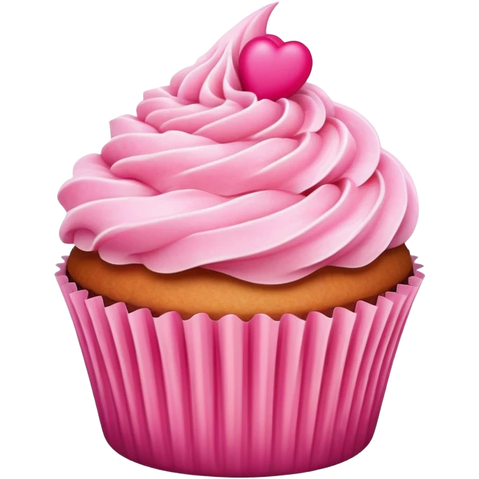 cupcake with pink icing emoji