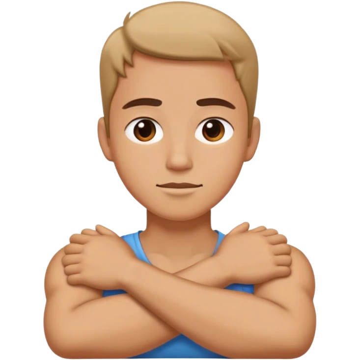 arms crossed holding neck  emoji