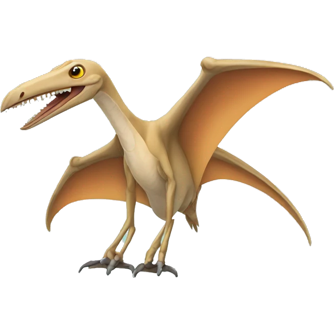 pterodactyl with hand and two legs emoji