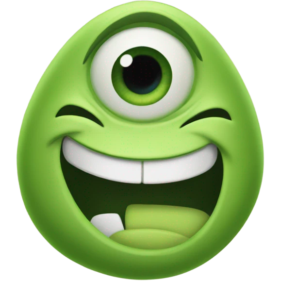 Mike wazowski but an emoji emoji